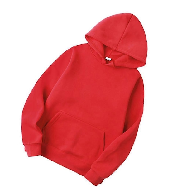 Unisex Bomulls Sweatshirt med Dragkedja - Perfekt Red L