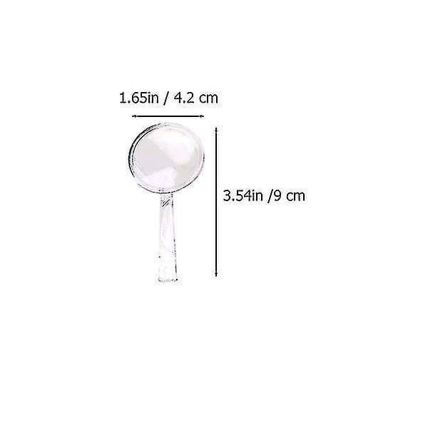 24 stk. Forstørrelsesglas 42 mm Håndholdte Små Forstørrelsesglas til Eksperimenter - Perfekt