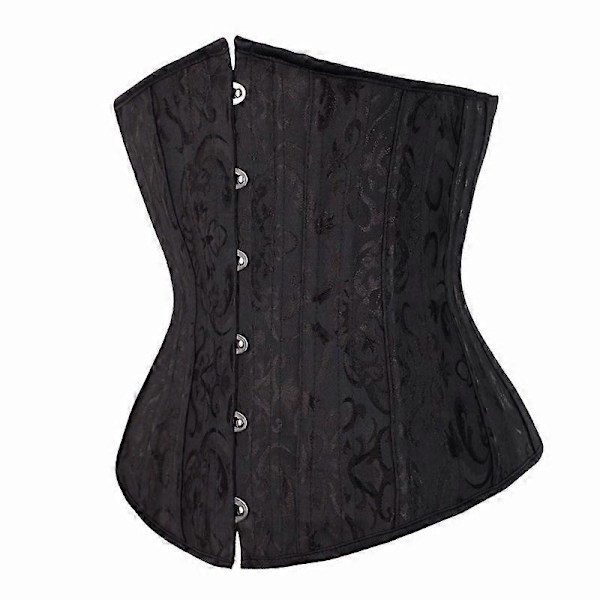 Goottilainen 26 Teräsluinen Korsetti Naisille Seksikäs Alavyötärökorsetti Vyötärön Muotoilija Korsetti Muotoilija Pluskoko Corpete Corselet Musta Valkoinen-Perfet Black XXXL
