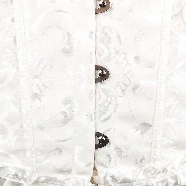 Tube Top Jacquard Goottilainen Palatsi Korsetti Liivi Muotoileva Korsetti-Perfet White XXXL