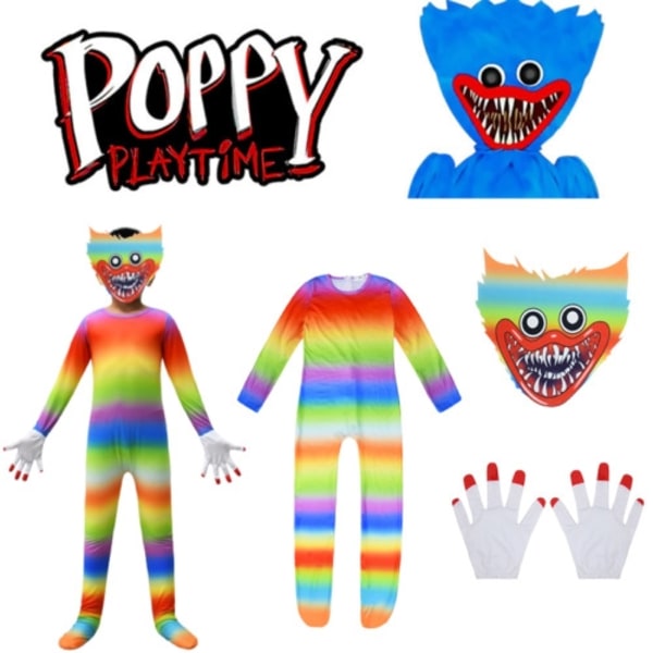 Halloween Huggy Wuggy Poppy Playtime Cosplay Costume Jumpsuit - Perfet 120