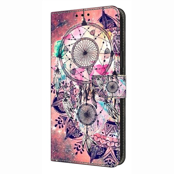 för Samsung Galaxy S24 FE Plånboksfodral Mönstertryck Ställ Läder Flip Telefonfodral - Perfekt Wind Chime
