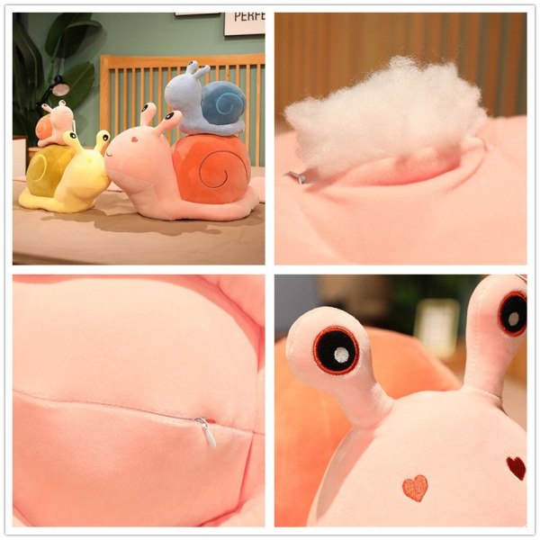 Plys dukke Soft Snail PINK 30CM - Perfet pink 30cm