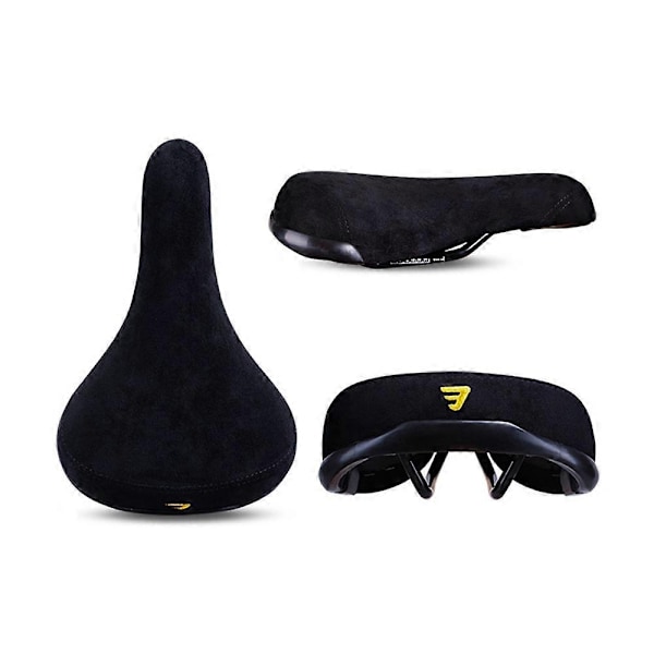 Cykelsadel hjul svart med logotyp cykelsadel flanell cykelsadel broderad logotyp 8mm skena - Perfet 42998