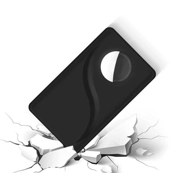 1 stk ekte skinn for AirTag Wallet Card Case - Perfet Black