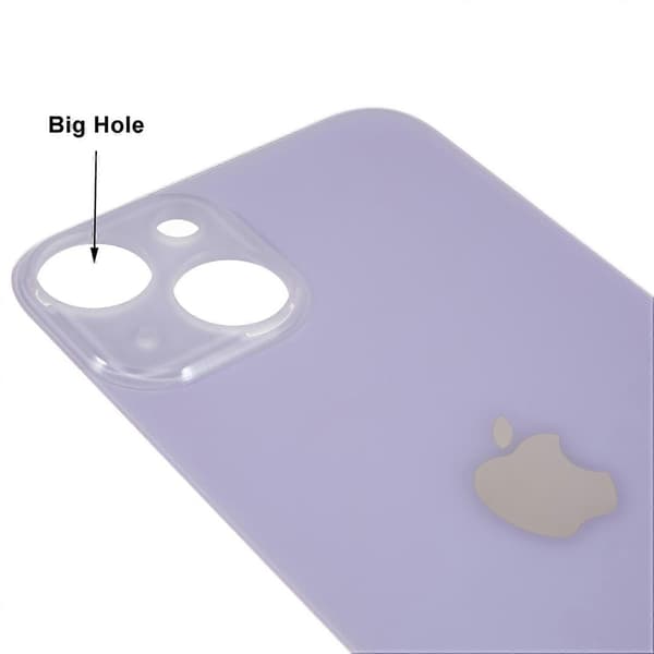 Kompatibel med iPhone 14 Batterideksel Reparasjonsdel (Stort Hull) - Perfekt Style D