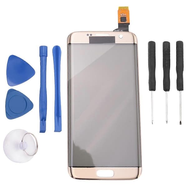 Kompatibel med Galaxy S7 Edge G935 Kontaktskærm Digitizer Glas med værktøj - Perfekt Gold