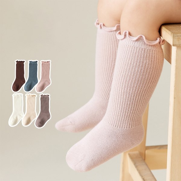 Latterlig hovedlandet Hotel Baby pige knæ høje sokker ensfarvet bomuld flæser Toddler St - Perfet A4 |  A4 | Fyndiq
