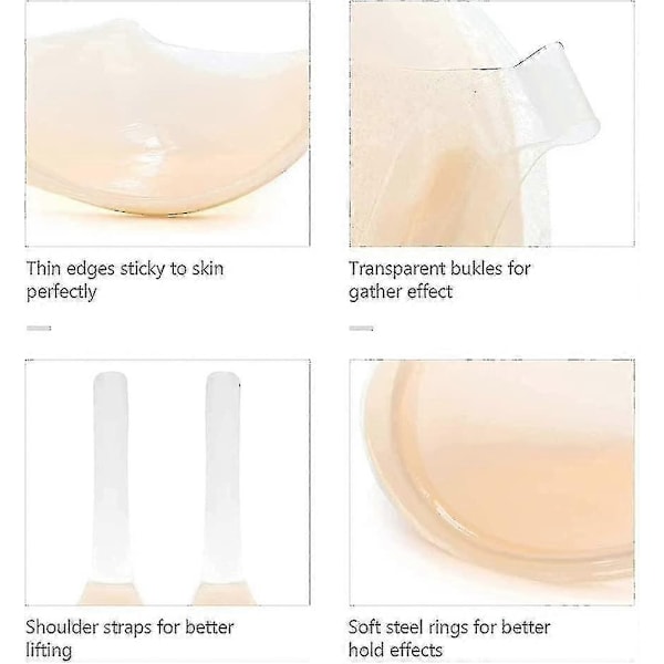 Invisilift-rinta, Silikoninen Liimaava Rinta-alaa Nostava Push Up -rinta-alaa Nostava Rinta-ala Naiselle TY-Perfet DD