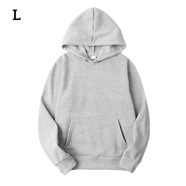 Unisex Bomuldstrøje med Snørehætte - Perfekt Light Grey L