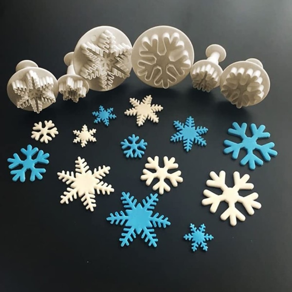 6 deler Snowflake Cutters Cookie - Perfet