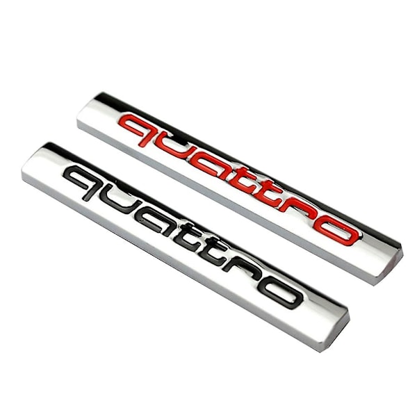 Quattro Logotyp Metall Bagageutrymme Baklucka Emblem Badge Dekal Dekoration för A4l A6l Mengxi-Perfet Red