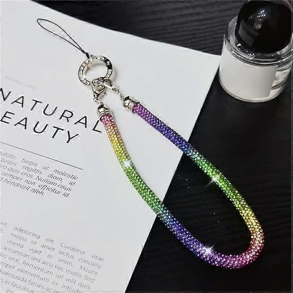Telefon Håndleddsstropp Skinnende Rhinestone Dekor Håndstropp Lanyard, Lengde: 25cm-Perfekt As Shown