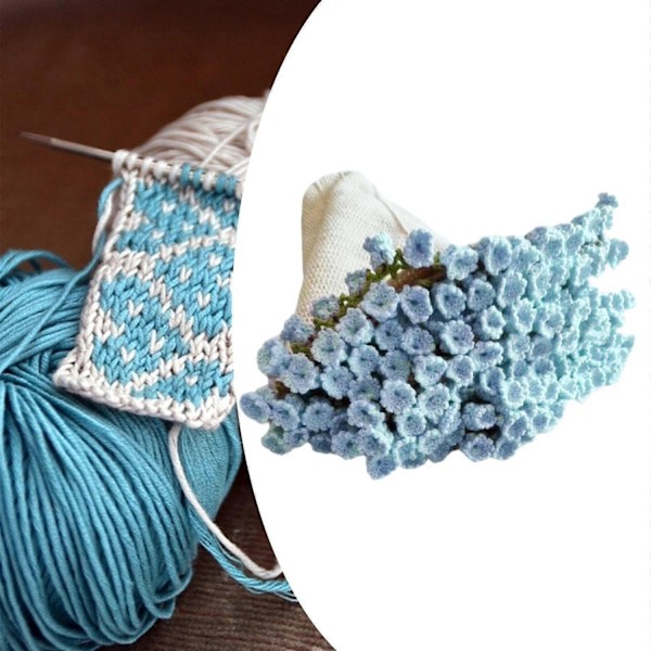 Bouquet Filt Virkningskit Virkningsstartkit Dekoration Multifunktionell Mode DIY Hantverk Stickkit för Entusiaster Perfekt som Gåva Blue