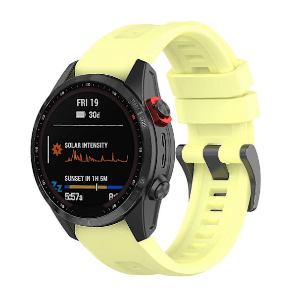 Silikonarmband 26mm för Garmin Fenix 7x/6x/5x Klocka Rem Loop Armband - Perfekt Yellow
