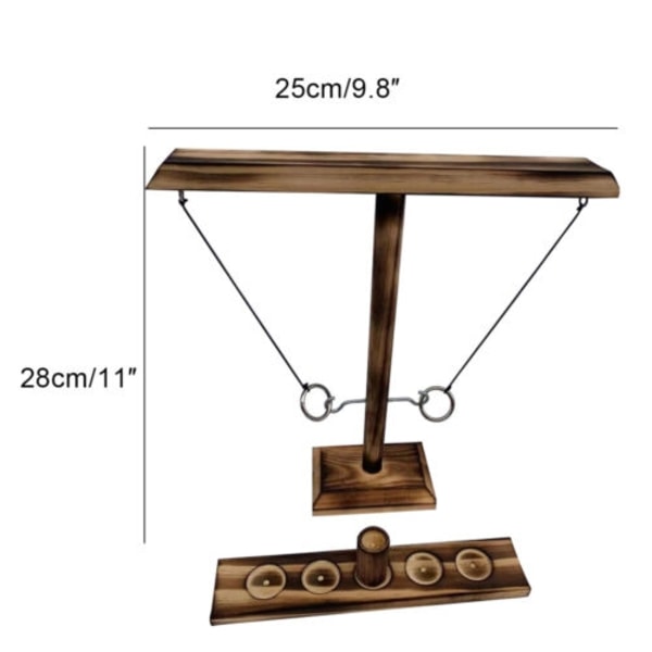 Hook and Ring Toss Battle Game Håndlagde Drikkespill Leker - Perfet
