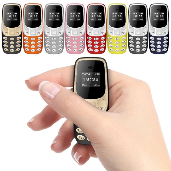 Servo Bm10 Mini Mobiltelefon 2 Sim-kort Bluetooth-hovedtelefoner Stemmeskifter Lydoptagelse med lav stråling Lille mobiltelefon - Perfet Yellow