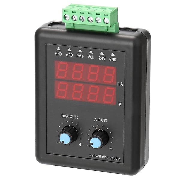 4-20ma 0-10v Signalgenerator 24v Strømspændingstransmitter Signalkilde Konstant Strømkilde med Display-Perfet