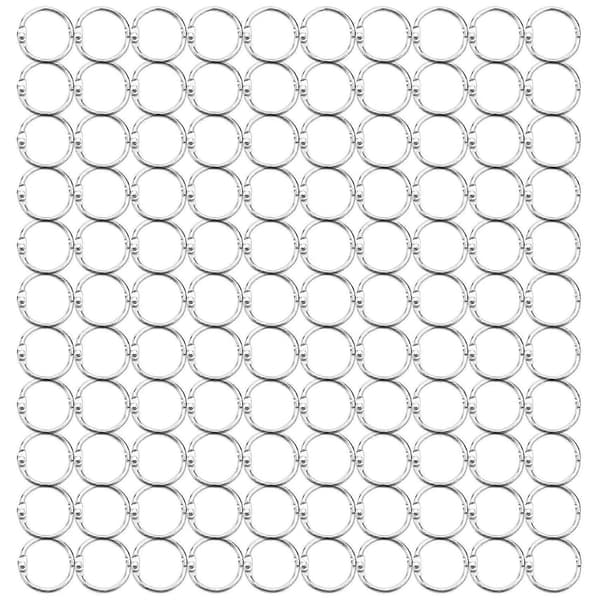 100 stk. 25 mm løse bladbinderinge nøgleringe bogringe binderinge kompatible med scrapbog/album/håndværk - perfekte 25Mm