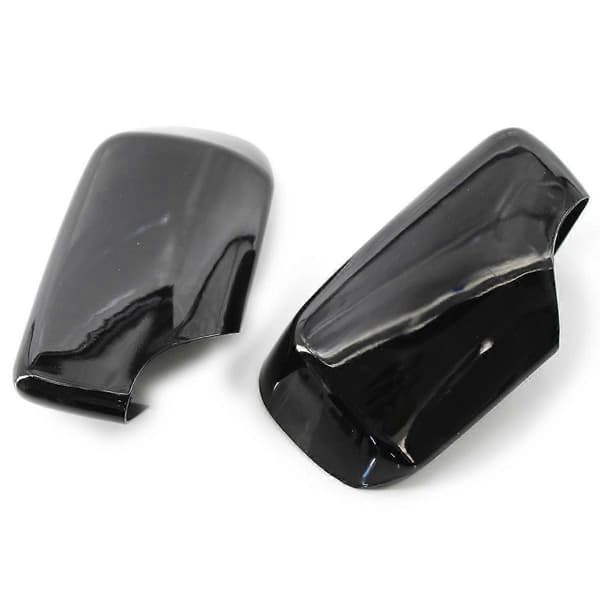 Par bakspeildeksler sidespeilkapper kompatible med- E46/E39 3/5-serie 1998-2005 Gloss Black 51168238375 51168238376-Perfekt