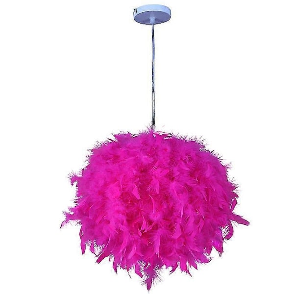 Feather Light Shade for Ceiling Pendant Light 30cm Fluffy Lamp Shade Lampshade Lightshade for  Lamp-Perfet