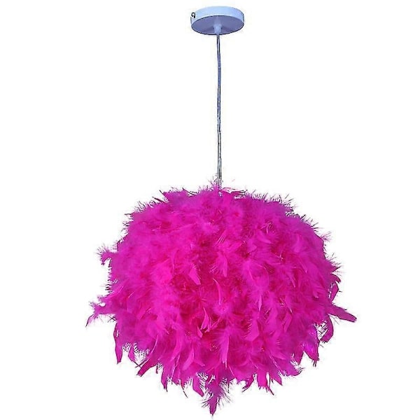 Fjäderlätt Skärm för Takhängande Ljus 30cm Fluffig Lampskärm Lampskärm Ljusskärm för Lampa-Perfekt