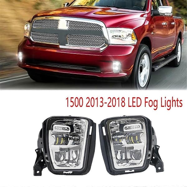 Silver Kompatibel med Dodge Ram 1500 2013-2018 LED Dimljus-Perfet
