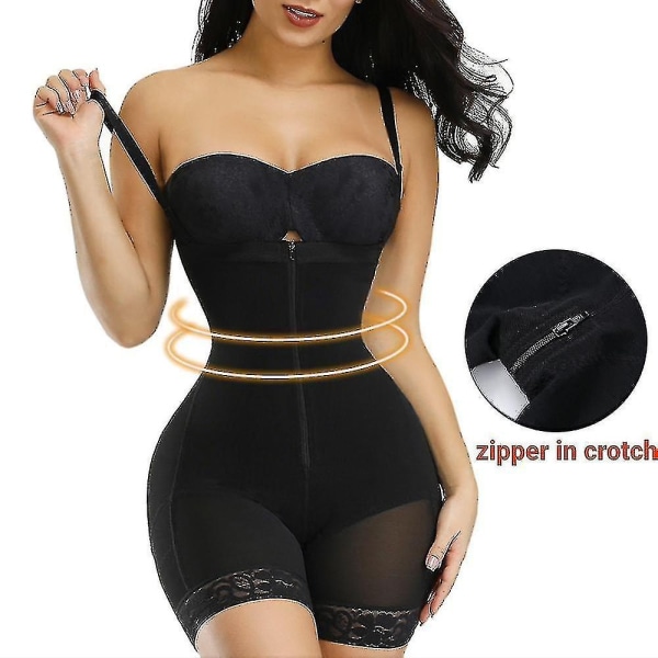 Kvinner Slanking Body Shaper Sømløs Butt Lifter Bodysuits Push Up Shapewear Undertøy Korsett A - Perfet BLACK xs