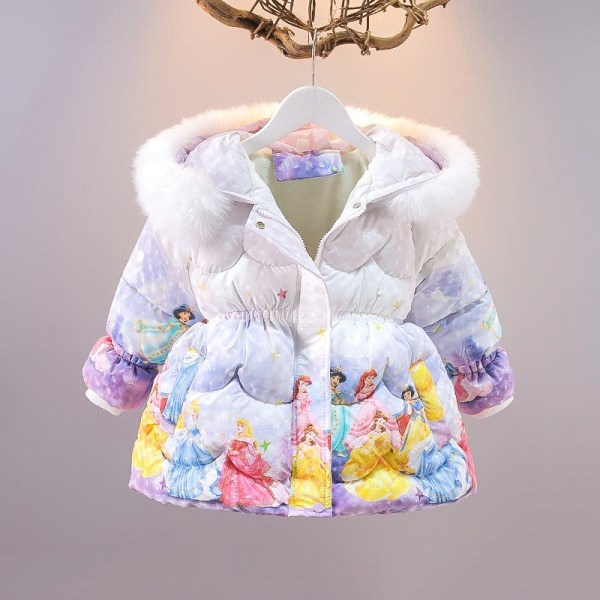 Vintertøj til piger Aisha Disney Princess Vatteret jakke i bomuld - Perfet purple 140cm