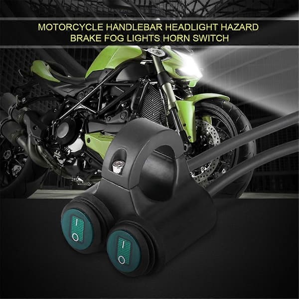 22mm Universal Motorsykkel Styret Lys Brems Tåkelys Horn Dobbel Kontroll Knapp Bryter D-Perfet