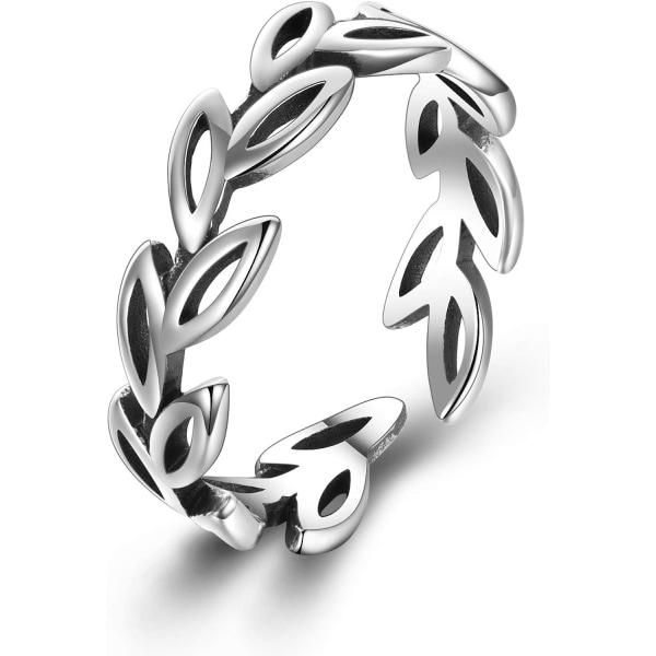 ringer kvinner,Justerbar Bladring Oliven Delt Ring Dame Menn - Perfet