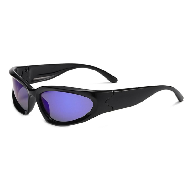 Sports Wrap Around Aurinkolasit UV-suoja Polarisoidut Linssit Unisex -urheilulasit ajamiseen - Perfet Black-Purple Mercury