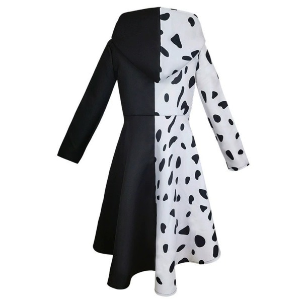 Cruella Dalmatian Print Vintage Halloween kostume - Perfet 2XL