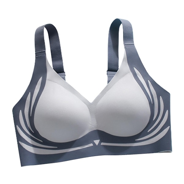 Lifting Anti-Sagging Trådlös Push-Up BH Maskintvättbar Komfortunderkläder för Matchande Kläder-Perfet Ligh Blue 2XL