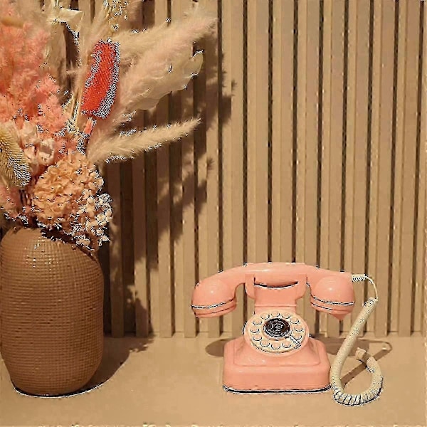 Audio Guest Phone Retro Rotary Audio Guestbook -puhelin Viestin tallennin Vintage-puhelin - hyvä - täydellinen Pink