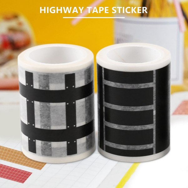 Railway Highway Road Tape 4 4,8cmx5m Sticker Road Adhesive Masking Tape Road For Kids DIY Toy Car P - Perfet