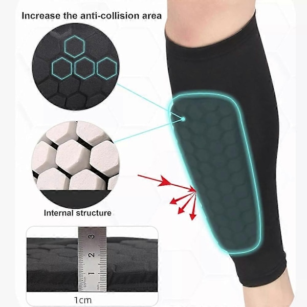 Shin Defender KidsShindefender Kompressionsærme med Honeycomb Pads-Perfet white M