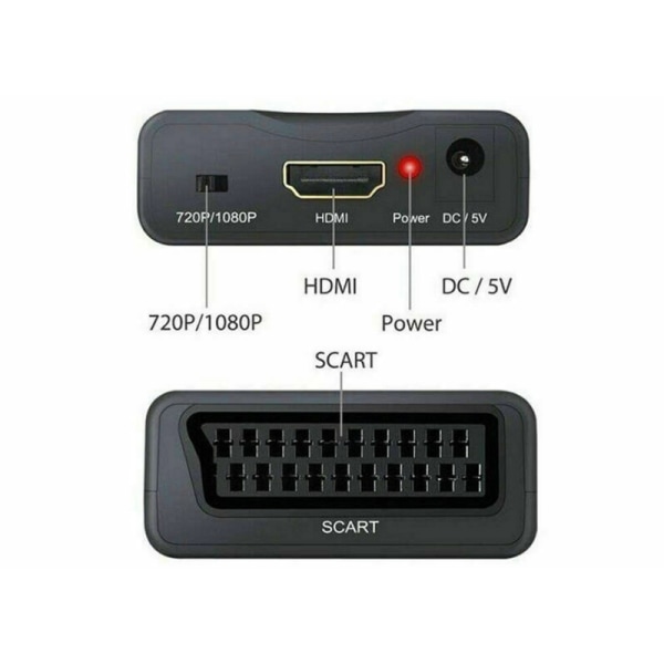 Scart till HDMI Converter Adapter 1080p - Perfet 3-Pack