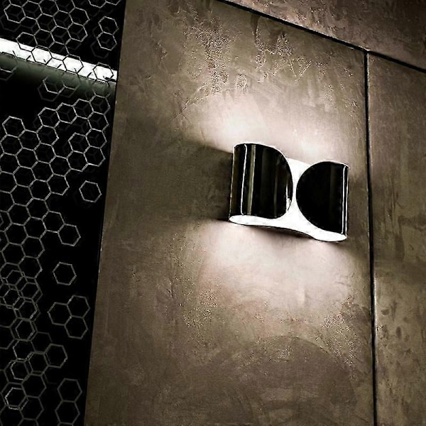 Flos Foglio LED Væglampe Moderne Sconce Væglampe Indendørs Indretning til Soveværelse Seng Sort Guld Hvid Metal Væglampe - Perfekt Chrome cool white