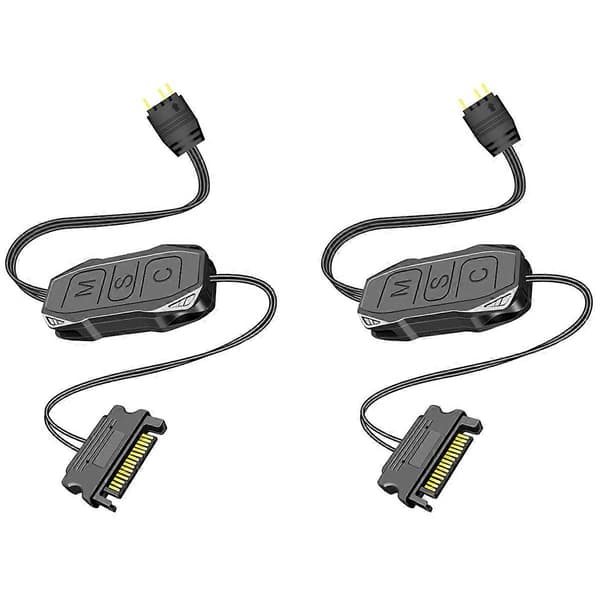2 stk. 5V 3Pin ARGB Controller SATA Mini RGB Controller 3PIN Hub til Computer CPU Kabinet Køleventilator LED L-Perfet