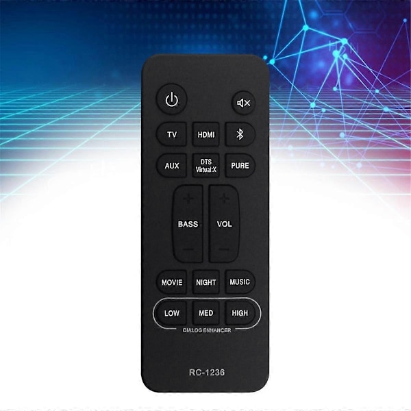 Ersättningsfjärrkontroll RC-1236 för hemmabiosoundbar-system RC1236 -S216 DHTS216 -S216H DHTS21-Perfet