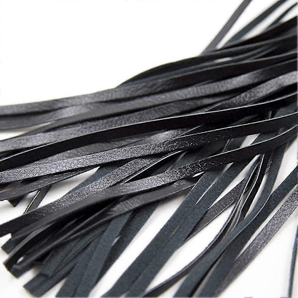 Mjuk Läder Ridpiska Häst Piska Halkfri Praktisk Mjuk Piska för Ridsport Floggers för Cosplay Kostym-Perfekt Black