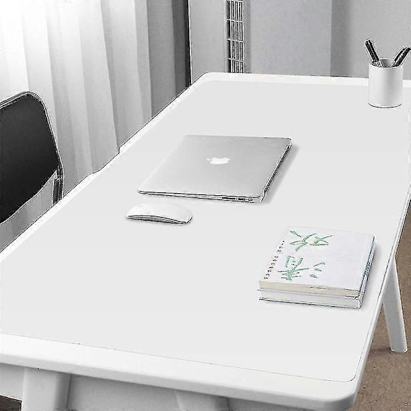 120x60cm Vandtæt PU Læder Skrivebordsmåtte Multi-størrelse Musemåtte Computer Musemåtte Tastatur Borddækning - Perfekt White