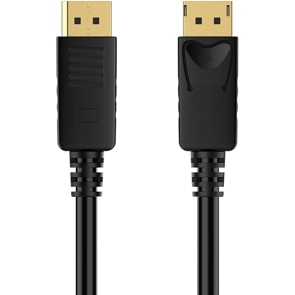 DisplayPort til DisplayPort-kabel 4K 1080p 1,8M Sort - Perfet 2-Pack