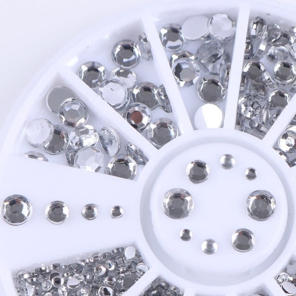 Rhinestone 4 storlekar - Silver Clear Silver - Perfet