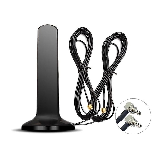 Gsm 4g 5g Antenne 600-6000mhz 12dbi Høj Forstærkning Omni Magnetisk Base Antenne Sma Han Ts9 Crc9 Kompatibel med Zte Cpe Huawei Wifi Router Modem-Perfet Crc9-3m cable