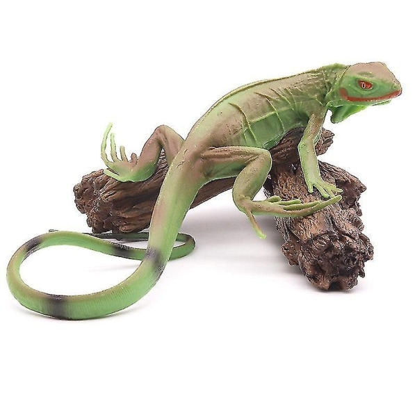 Solid Simulering Grønn Iguana Modell Lizard Dyrepynt Hjemmeinnredning Håndverk - Perfet