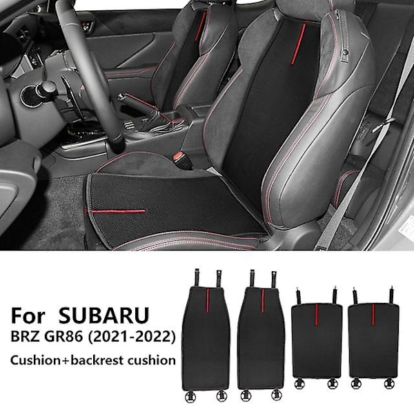 Säte Kuddeöverdrag för Subaru Brz Gr86 2021 2022 Sommar Fyra Säsonger Bil Andningsbar Halksäker Is Silke Skyddspad Tillbehör-Perfekt One Set
