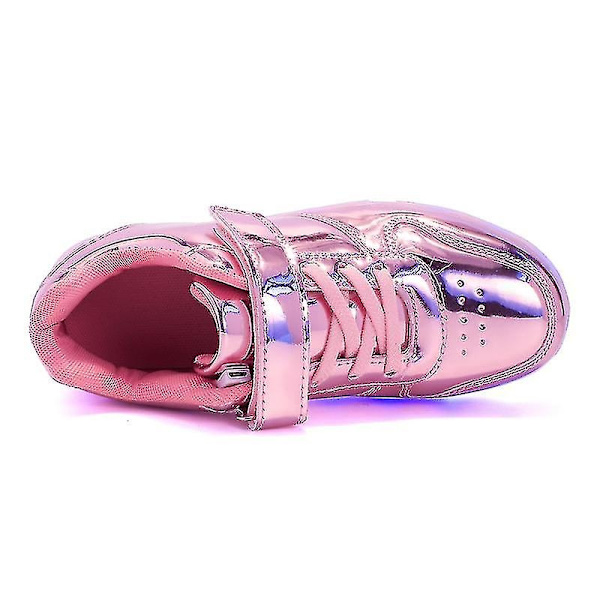 Børnesko Drenge Led Lys Op Sko Børns Sports Løbesko 518-Perfet Pink 27