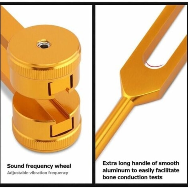 Aluminiumslegering 128Hz stemmegaffel diagnoseverktøy for lydhelbredende terapi, sølv - perfekt